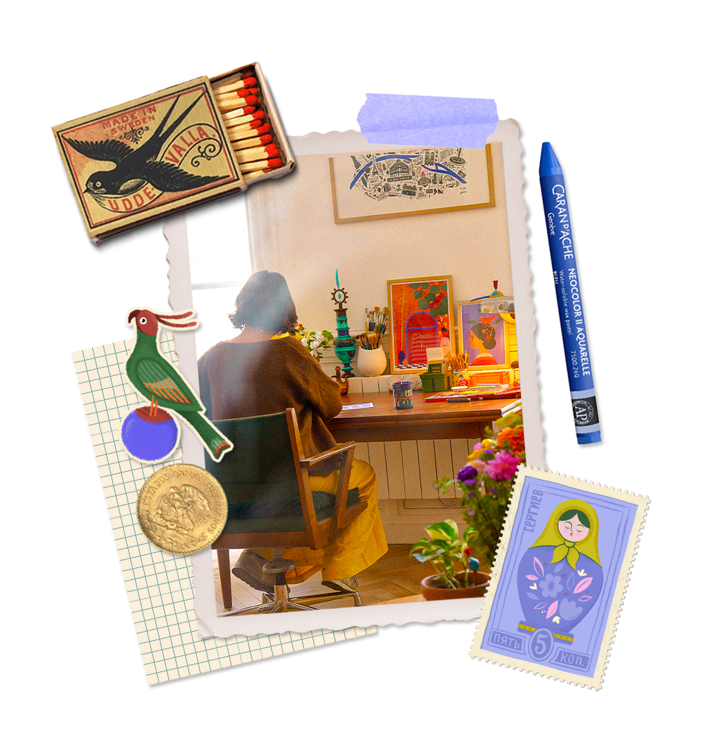 Compo objets chinés – Contact