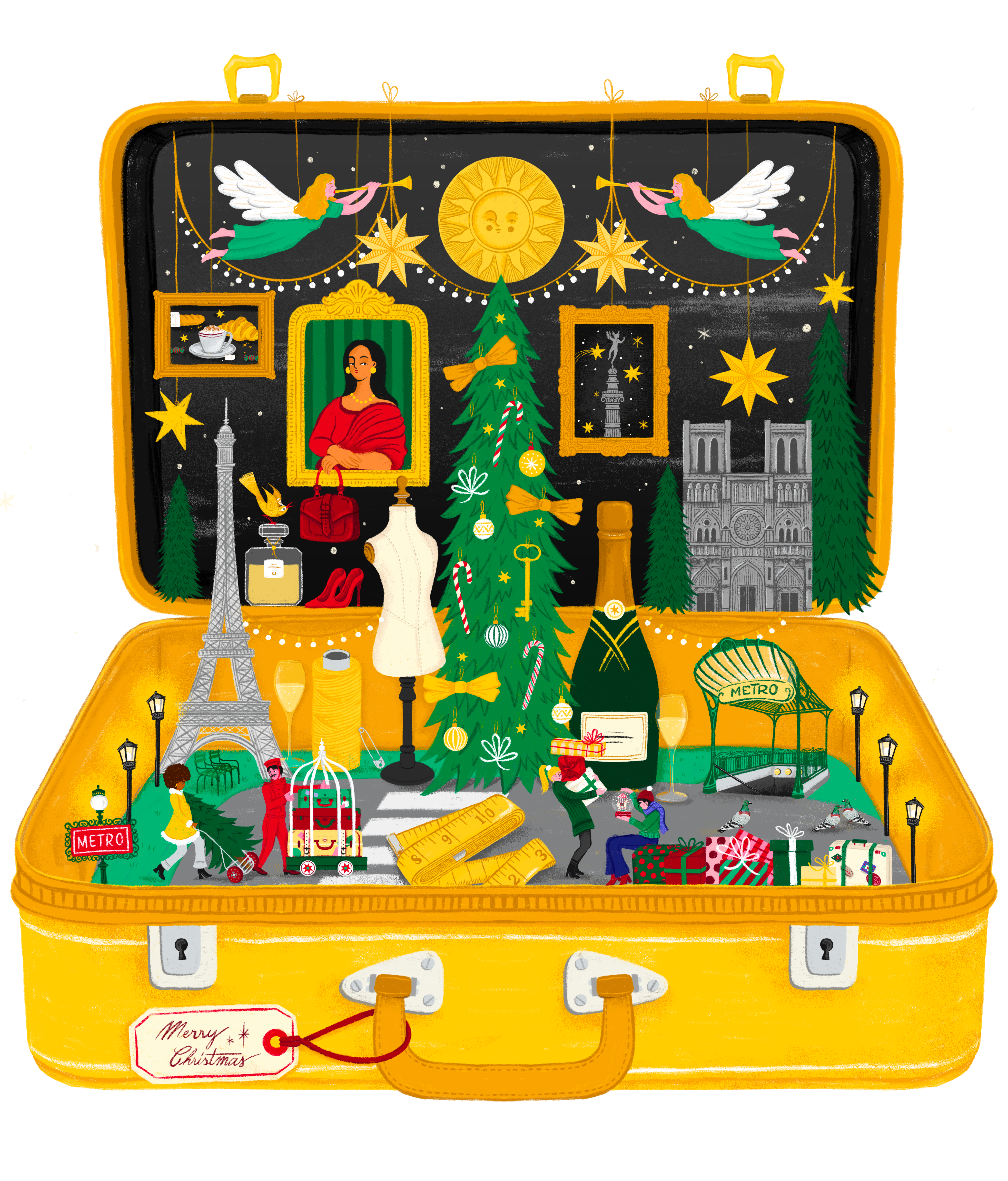 NOEL MDM 2025 – Colorisation – Valise Destination France